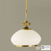 Orion HL 6-1269 Patina-Kabel 385 opal-Patina — Потолочный подвесной светильник Empire pendant lamp, antique brass finish, 24cm