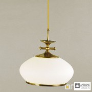 Orion HL 6-1270 Patina-Kabel 386 opal-Patina — Потолочный подвесной светильник Empire pendant lamp, antique brass finish, 32cm