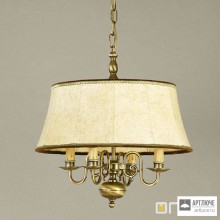 Orion HL 6-935 4 Patina 4228 Haut braun — Потолочный подвесной светильник Flemish style pendant lamp, 4 lamps, with shade, Antique Brass finish