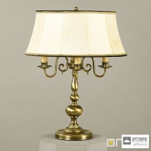 Orion LA 4-448 4 Patina 4222 Haut braun — Настольный светильник Flemish style table lamp with 4 lamps and shade, Antique Brass finish