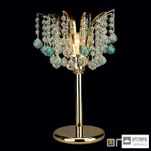 Orion LA 4-914 1 gold grun (1xE27) — Настольный светильник KRISTALL KLASSISCH table lamp, 1 lamp, 24K gold plated with clear+green crystal, H45cm