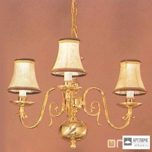 Orion LU 1235 3 MS — Потолочный подвесной светильник Flemish chandelier, 3 lamps, Shiny Brass finish