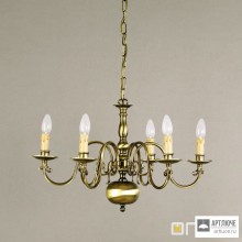 Orion LU 1235 6 Patina — Потолочный подвесной светильник Flemish chandelier, 6 lamps, Antique Brass finish