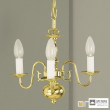Orion LU 1282 3 MS — Потолочный подвесной светильник Simple flemish chandelier, 3 lamps, shiny Brass finish