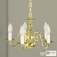 Orion LU 1282 5 MS — Потолочный подвесной светильник Simple flemish chandelier, 5 lamps, shiny Brass finish