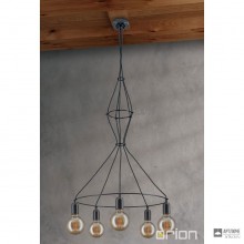 Orion LU 1727 5 Vintage (5xE27) — Потолочный подвесной светильник Emil chandellier, black Vintage decoration, 5 lamps