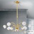 Orion LU 1729 6+3 gold-matt 496 Schliffdekor — Потолочный подвесной светильник Maderno Chandelier, 6+3 lamps, satin gold finish