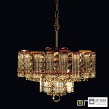 Orion LU 2284 5 40 gold (5xE14) — Потолочный подвесной светильник Classic round crystal chandelier, dia. 40cm, 24K gold plated