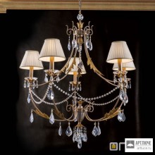 Orion LU 2406 5 silber-gold 2406 champ — Потолочный подвесной светильник Miramare chandelier, silver-gold finish, 5 lamps, with champagne shades