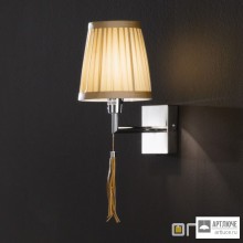 Orion WA 2-1251 1 chrom (1xE14) — Настенный накладной светильник Cortina Wann Light, chrome finish with beige shade