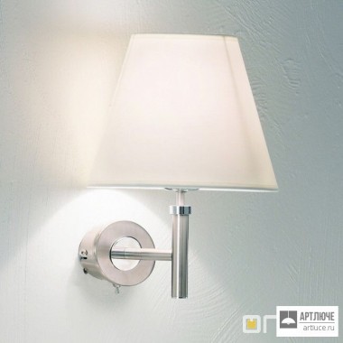 Orion WA 2-1275 1 satin (1xE27) — Настенный накладной светильник Kara Wall Light with Shade, Satin Chrome finish