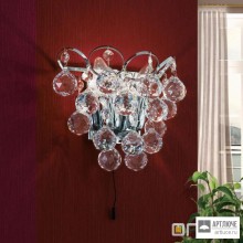 Orion WA 2-1325 2 chrom — Настенный накладной светильник KRISTALL KLASSISCH wall light, 2 lamps, chrome plated with crystal balls