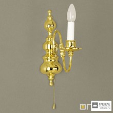 Orion WA 2-349 1 MS — Настенный накладной светильник Wall Light flemish style, 1 lamp, shiny brass finish