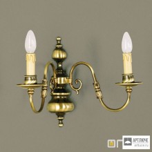 Orion WA 2-349 2 Patina — Настенный накладной светильник Wall Light flemish style, 2 lamps, antique brass finish