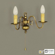 Orion WA 2-423 2 Patina — Настенный накладной светильник Simple flemish wall light, 2 lamps, antique brass finish