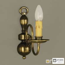 Orion WA 2-425 1 Patina — Настенный накладной светильник Wall Light in flemish style, 1 lampholder, antique brass finish