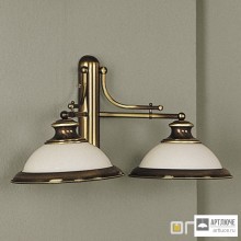 Orion WA 2-547 2 Patina 354 champ — Настенный накладной светильник Austrian Old Lamp Wall Light, Antique Brass finish with 2 champagne glass shades