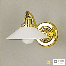 Orion WA 2-640 1 MS 363 opal — Настенный накладной светильник Artdesign Wall Lamp, 1 Lamp, Shiny Brass finish, with opal glass