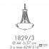 Possoni 1829-3 — Потолочный подвесной светильник FUORI DAL TEMPO