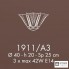 Possoni 1911-A3 — Настенный накладной светильник NOVECENTO