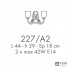 Possoni 227-A2 — Настенный накладной светильник RICORDI DI LUCE