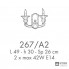 Possoni 267-A2 — Настенный накладной светильник RICORDI DI LUCE