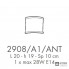 Possoni 2908-A1-ANT — Настенный накладной светильник ALABASTRO