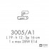 Possoni 3005-A1-Chrome — Настенный накладной светильник NOVECENTO