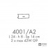 Possoni 4001-A2 — Настенный накладной светильник NOVECENTO