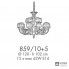 Possoni 859-10-5 — Потолочный подвесной светильник RICORDI DI LUCE