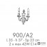 Possoni 900-A2 — Настенный накладной светильник NOVECENTO