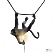 Seletti 14916 — Потолочный подвесной светильник The Monkey Lamp Swing Black