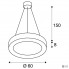 SLV 1002890 — Потолочный подвесной светильник MEDO RING 60