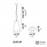 Vistosi CLEO SP E27 BC NI — Потолочный подвесной светильник CLEO