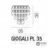 Vistosi GIOGALI PL 35 E14 CR TR CR — Потолочный накладной светильник GIOGALI