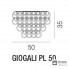 Vistosi GIOGALI PL 50 E27 CR TR CR — Потолочный накладной светильник GIOGALI