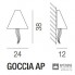 Vistosi GOCCIA AP E27 BC CR BC — Настенный накладной светильник GOCCIA