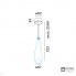 Wever & Ducre 210163W2+90019014 — Потолочный подвесной светильник CORK 1.0 LED 2700K WHITE bottle 2