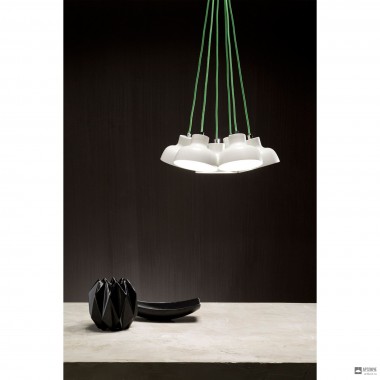 Zava Coco 6 S Pure white Lawn green rayon — Потолочный подвесной светильник