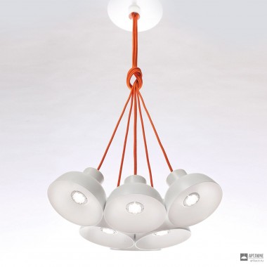 Zava Coco 6 S Pure white Orange rayon — Потолочный подвесной светильник