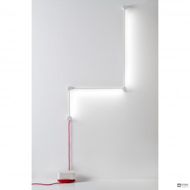 Zava Dot to dot A 30 60 90 Pure white Scarlet red rayon — Настенный накладной светильник