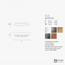 Masiero OLA A2 OV 70 V50 LED — Настенный накладной светильник ECLETTICA OLA