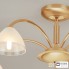 Orion DLU 1600 5 gold-matt 438 klar-matt — Потолочный накладной светильник Opaldesign ceiling light, 5 lamps, brushed gold with frosted glasses