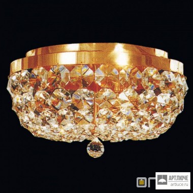 Orion DLU 2219 3 35 gold A (3xE27) — Потолочный накладной светильник Sheraton ceiling light with 3 lamps, 35cm, 24K gold plated