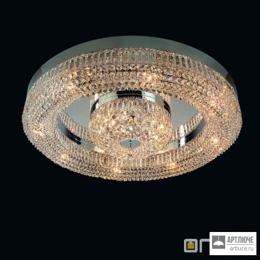 Orion DLU 2347 15 120 chrom (15xE27) — Потолочный накладной светильник Saturn Crystal ceiling light, 120cm, chrome finish