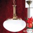 Orion HL 6-987 Patina 330 opal matt — Потолочный подвесной светильник Wiener Nostalgie pendant light, 33cm, antique brass finish, matt opal glass