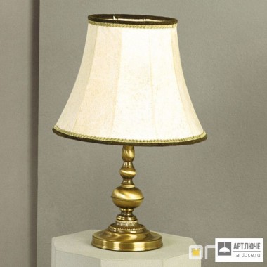 Orion LA 4-443 Patina 4225 Haut braun — Настольный светильник Flemish style table lamp with shade, Antique Brass finish, D34cm