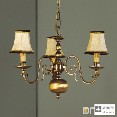 Orion LU 1235 3 Patina — Потолочный подвесной светильник Flemish chandelier, 3 lamps, Antique Brass finish