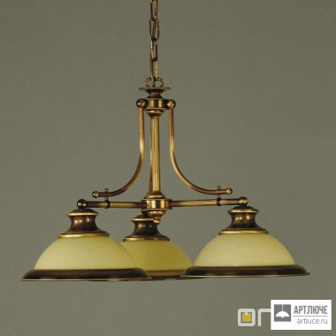 Orion LU 1376 3 Patina 354 champ — Потолочный подвесной светильник Austrian Old Lamp Chandelier, Antique Brass finish, 3 champagne glass shades