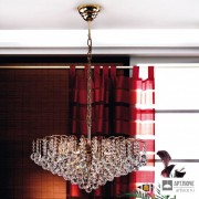 Orion LU 2324 10 72 gold (10xE27) — Потолочный подвесной светильник KRISTALL KLASSISCH chandelier, 10 lamps, 24K gold plated, clear crystal